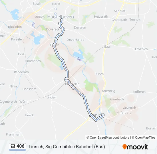 406 Bus Line Map