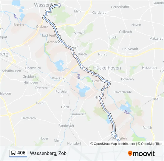 406 Bus Line Map