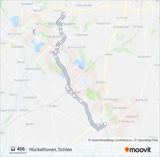 406 Bus Line Map