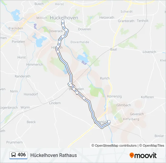 406 Bus Line Map
