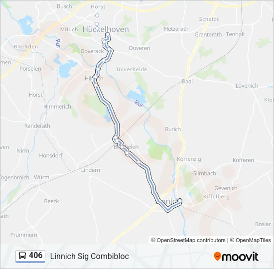 406 Bus Line Map
