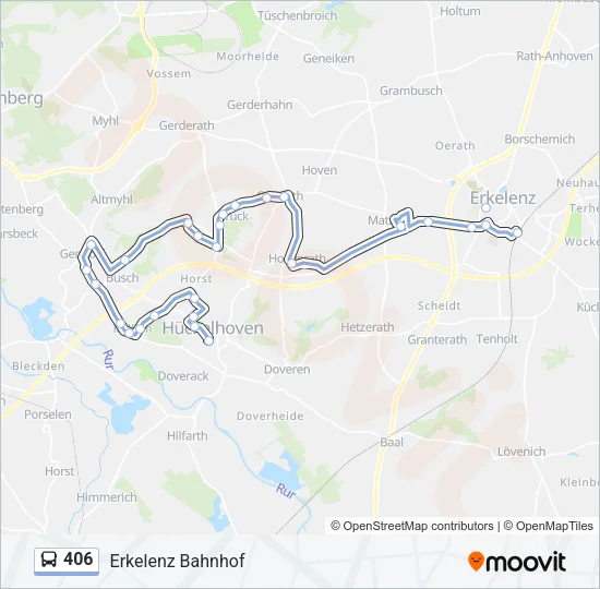 406 Bus Line Map
