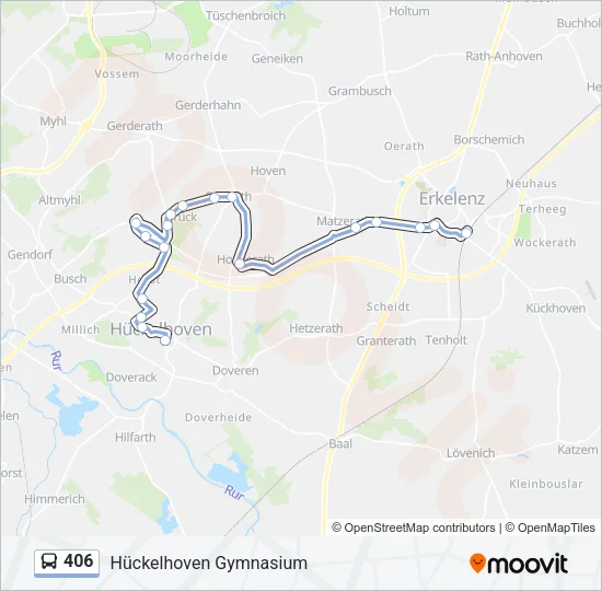 406 Bus Line Map