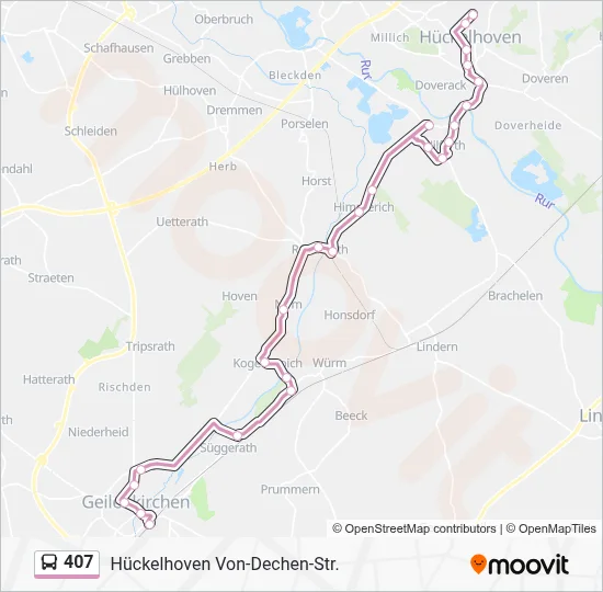 407 Bus Line Map