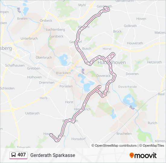 407 Bus Line Map
