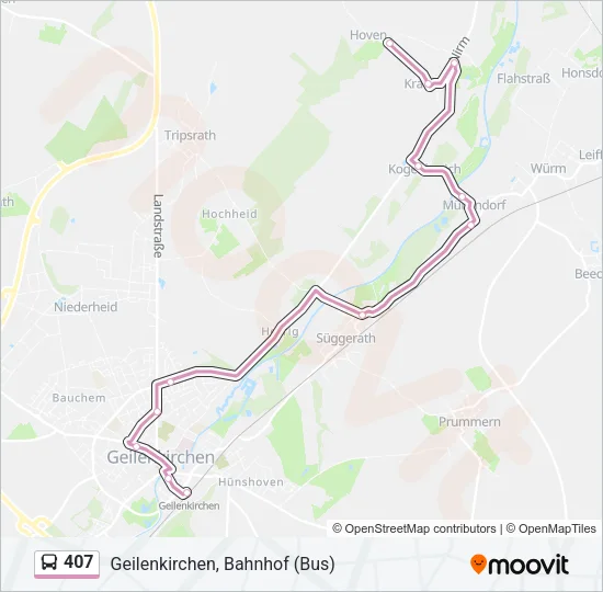 407 Bus Line Map