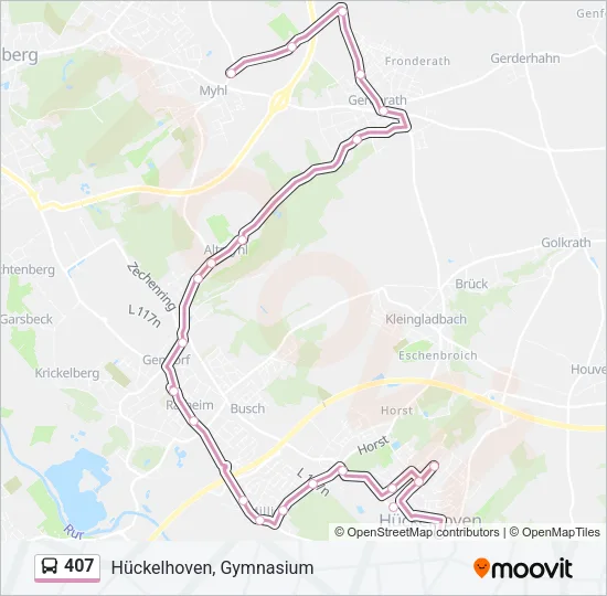 407 Bus Line Map