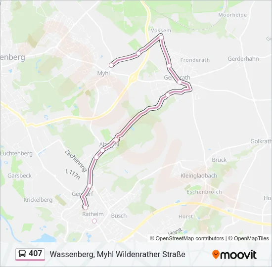 407 Bus Line Map