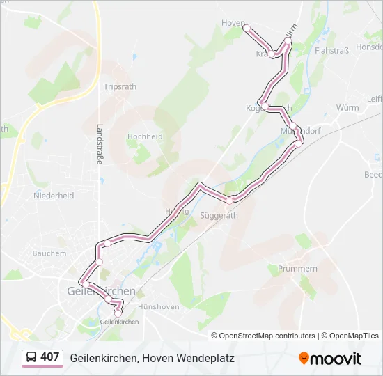 407 Bus Line Map