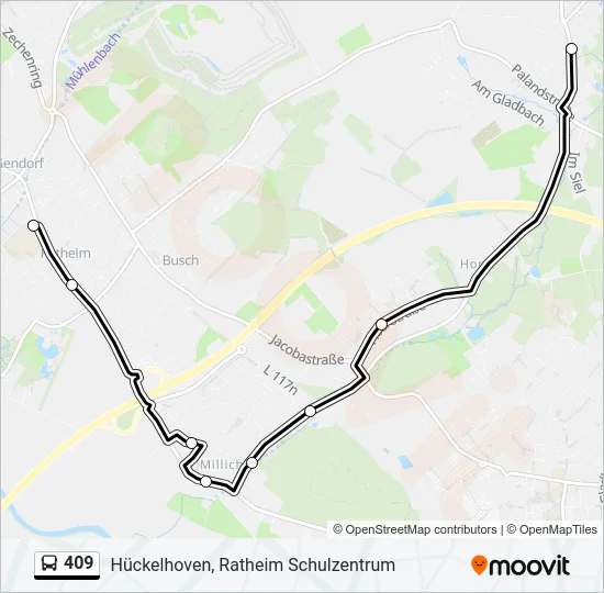 409 Bus Line Map