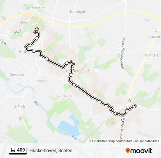 409 Bus Line Map