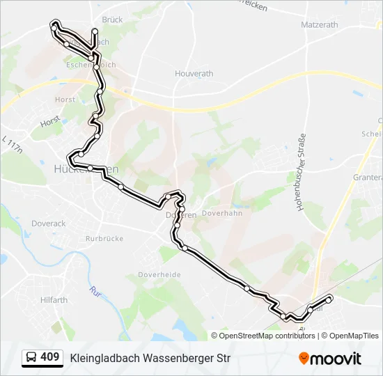 409 Bus Line Map