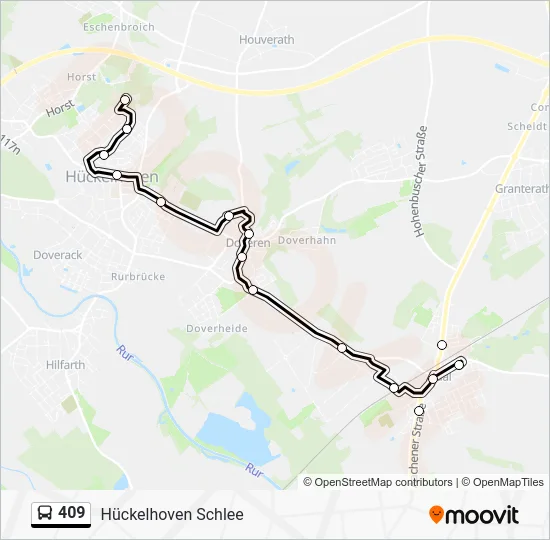 Автобус 409: карта маршрута