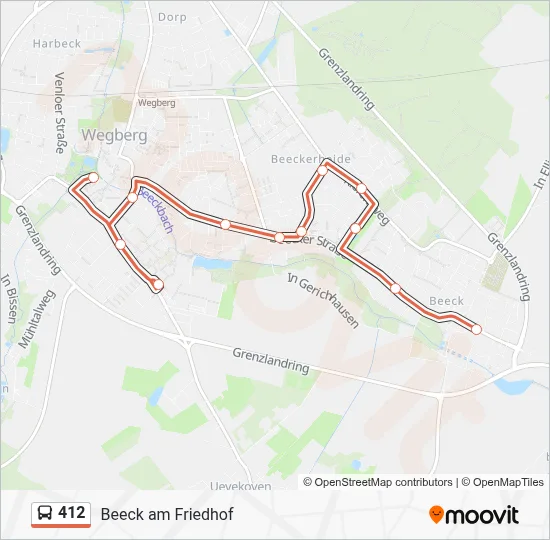 412 Bus Line Map