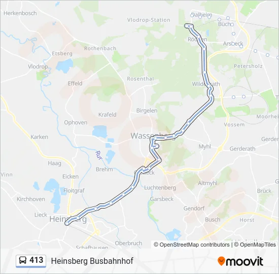 Автобус 413: карта маршрута