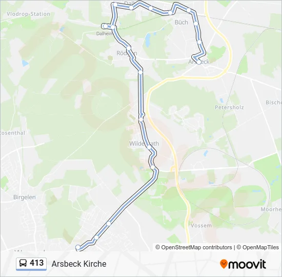 Автобус 413: карта маршрута