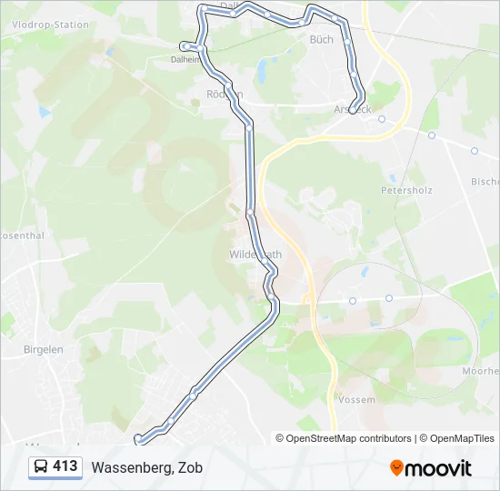 413 Bus Line Map