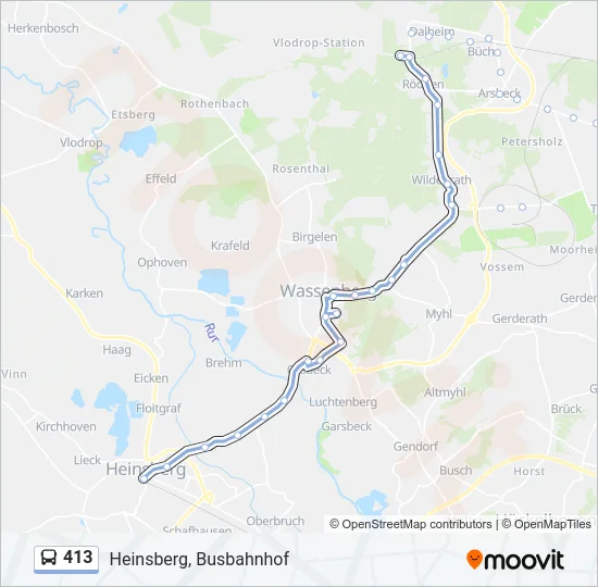 413 Bus Line Map