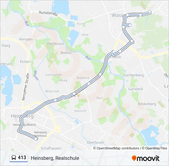 413 Bus Line Map