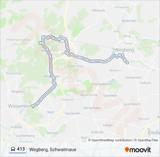 413 Bus Line Map