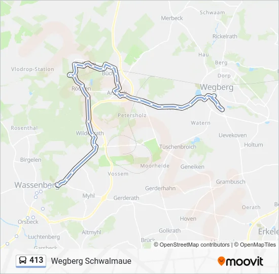 Автобус 413: карта маршрута