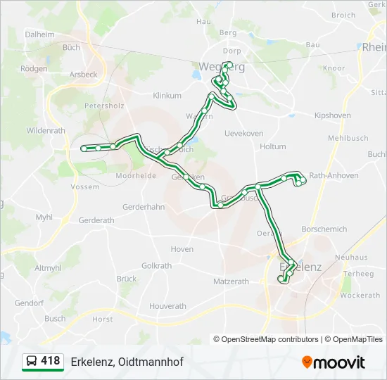 418 Bus Line Map