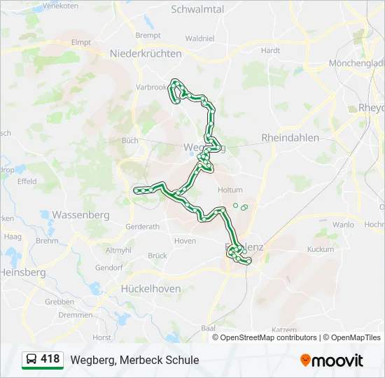 418 Bus Line Map
