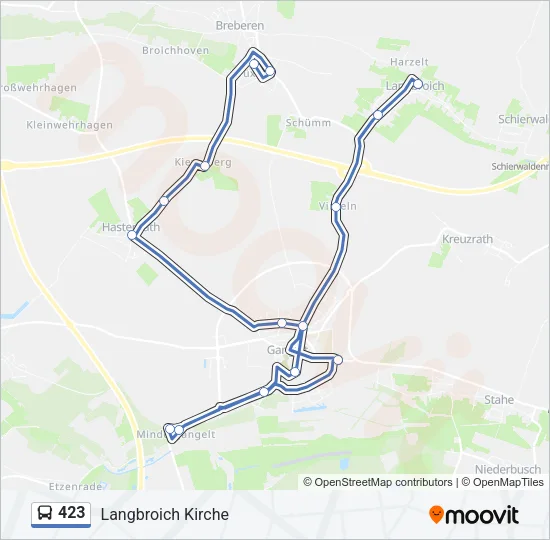 423 Bus Line Map