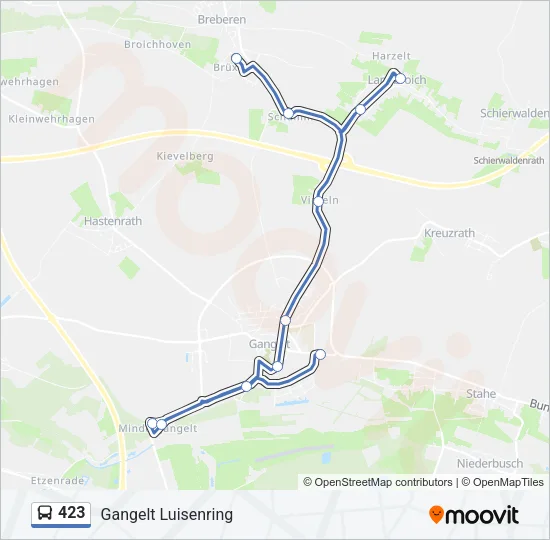423 Bus Line Map