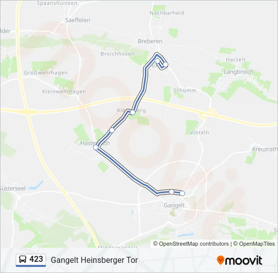 423 Bus Line Map