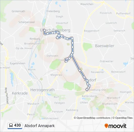 430 Bus Line Map