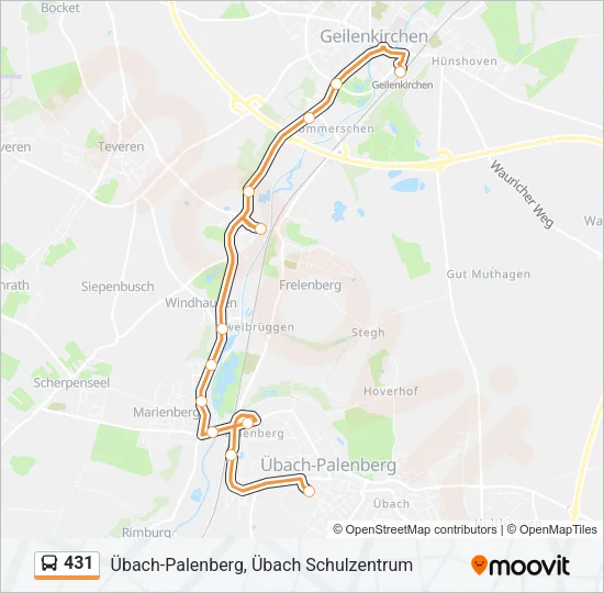 431 Bus Line Map