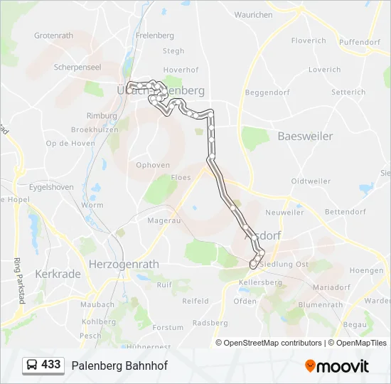 433 Bus Line Map