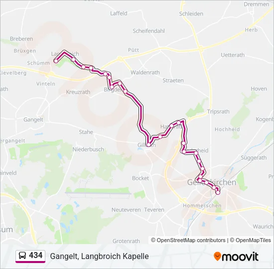 434 Bus Line Map