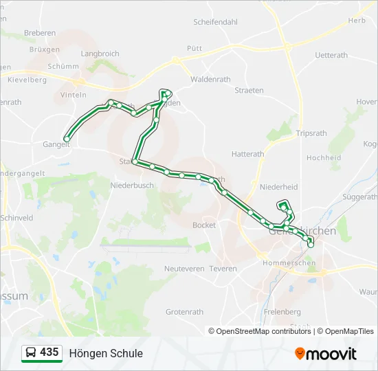435 Bus Line Map