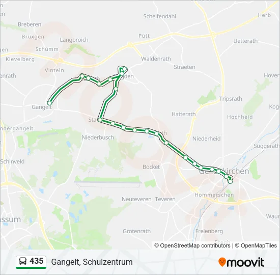 435 Bus Line Map