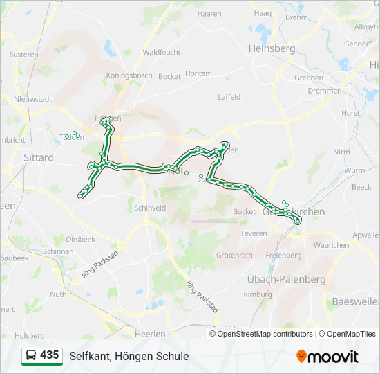435 Bus Line Map