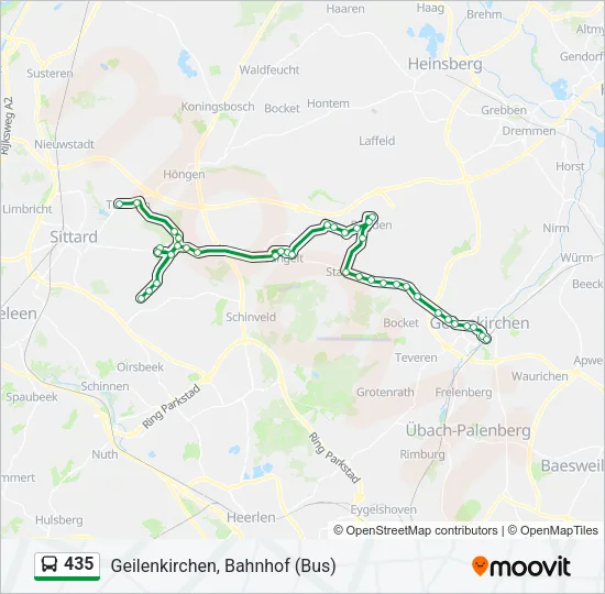435 Bus Line Map