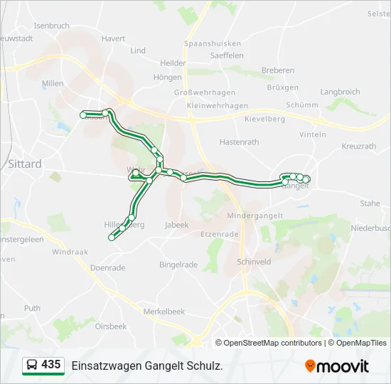435 Bus Line Map