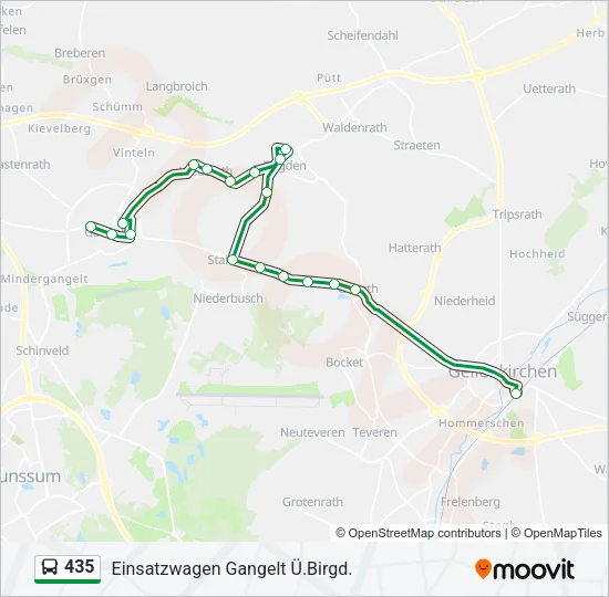 435 Bus Line Map