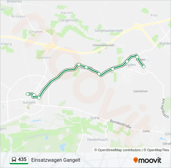 435 Bus Line Map