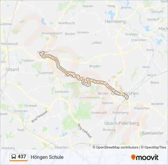 437 Bus Line Map