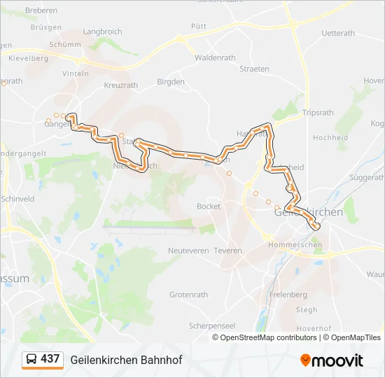 437 Bus Line Map