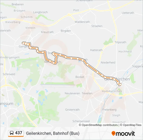 Автобус 437: карта маршрута