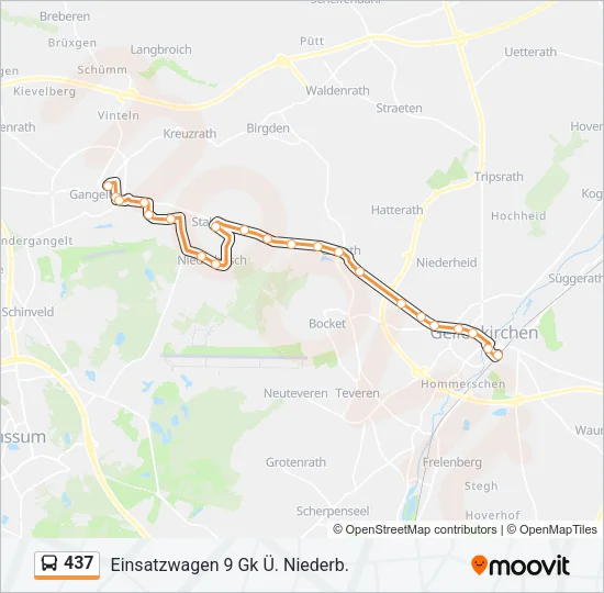 437 Bus Line Map
