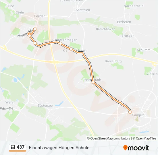 437 Bus Line Map