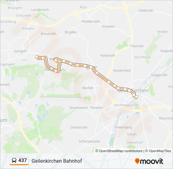 437 Bus Line Map