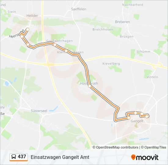 437 Bus Line Map