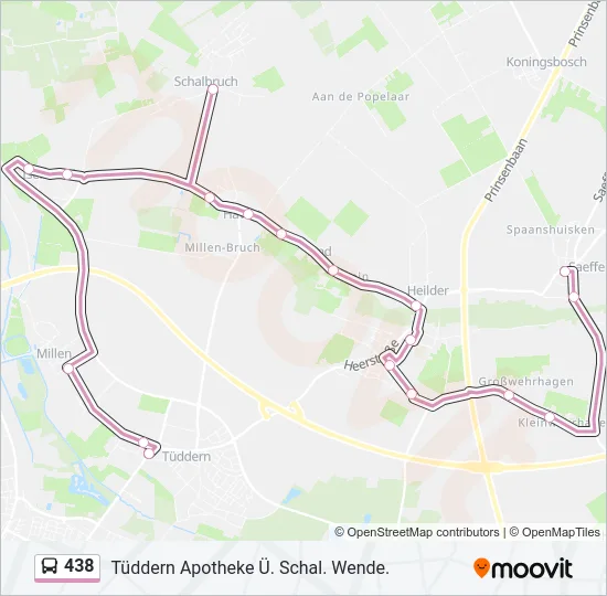438 Bus Line Map