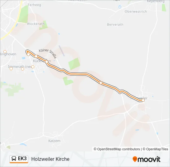 EK3 Bus Line Map